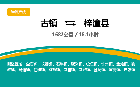 古镇到梓潼县物流专线公司|古镇到梓潼县专线|回程车运输